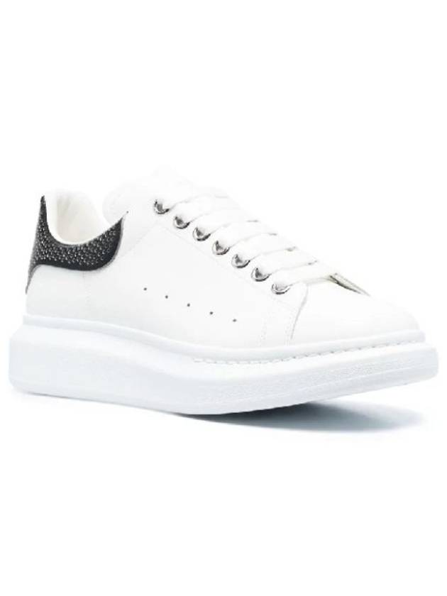 Black Tab Leather Low Top Sneakers White - ALEXANDER MCQUEEN - BALAAN 2