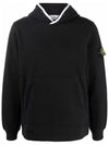 Wappen Patch Cotton Hoodie Black - STONE ISLAND - BALAAN 2