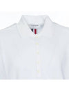 Men's Cotton Pique Center Bag Striped Short Sleeve Polo Shirt White - THOM BROWNE - BALAAN 9