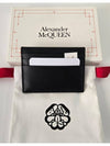 Harness Logo Print Calfskin Card Wallet Black - ALEXANDER MCQUEEN - BALAAN 3