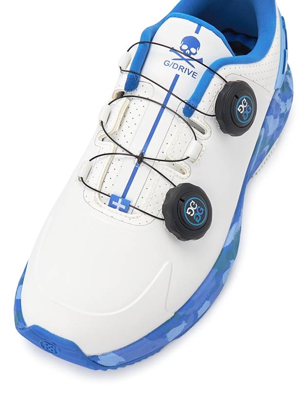 Men's G Drive Perforated TPU Camo Spikeless White Blue - G/FORE - BALAAN 8