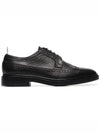 Men's Classic Long Wing Brogue Lace Up Brogue Shoes Black - THOM BROWNE - BALAAN 4