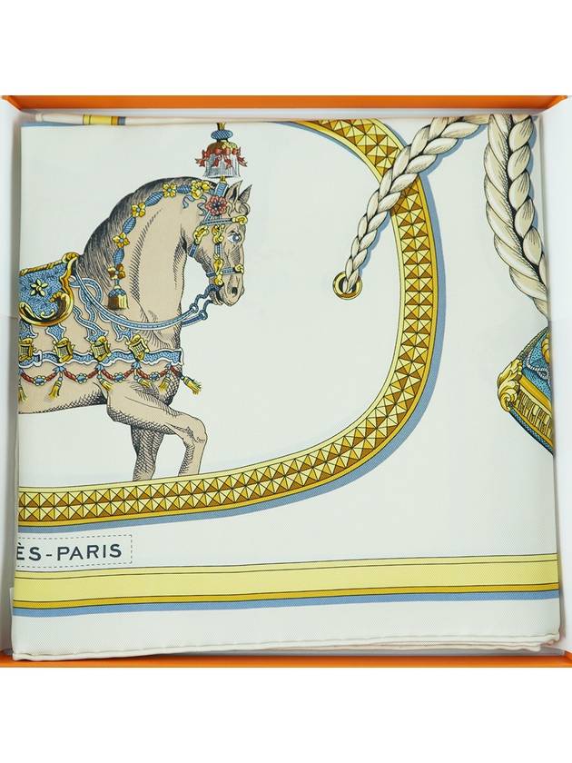 French origin Carre 90 Grand Apparat women s silk scarf H001364S - HERMES - BALAAN 5