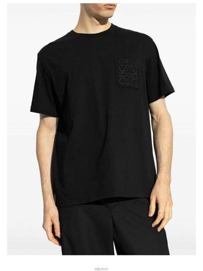 Relaxed Fit Cotton Short Sleeve T-Shirt Black - LOEWE - BALAAN 2