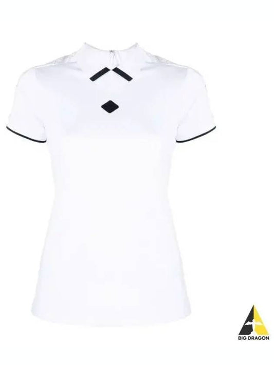 Women's Golfwear Enya Short Sleeve PK Shirt White - J.LINDEBERG - BALAAN 2