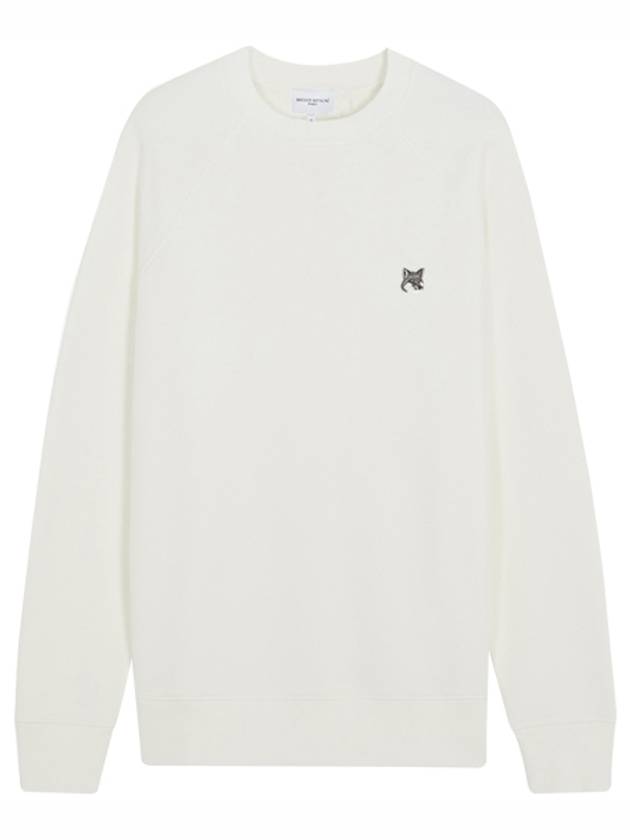 Grey Fox Head Patch Classic Sweatshirt White - MAISON KITSUNE - BALAAN 2