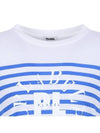 Striped Logo Short Sleeve T-Shirt MW3ME187BLU - P_LABEL - BALAAN 4