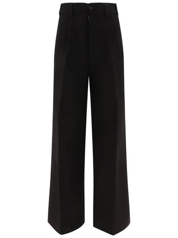 High Waist Leg Tailored Wide Pants Black - MAISON MARGIELA - BALAAN 1