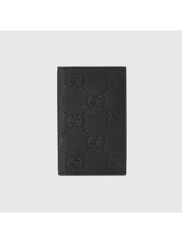 GG Rubber Long Card Wallet Black - GUCCI - BALAAN 1