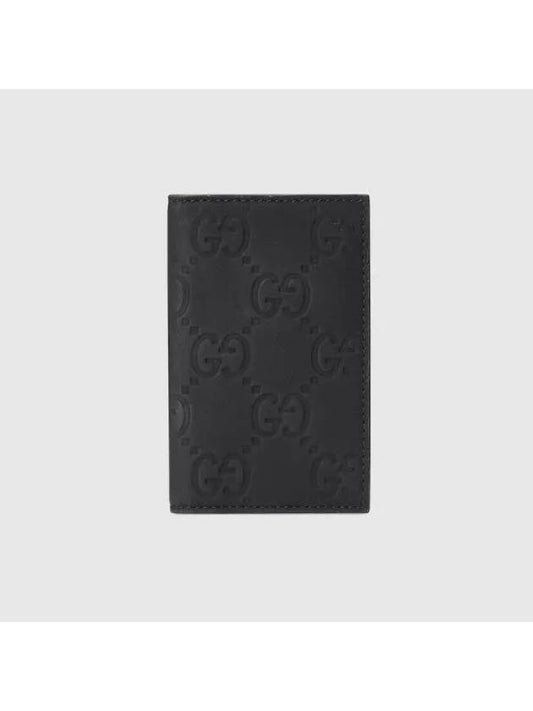 GG Rubber Long Card Wallet Black - GUCCI - BALAAN 1