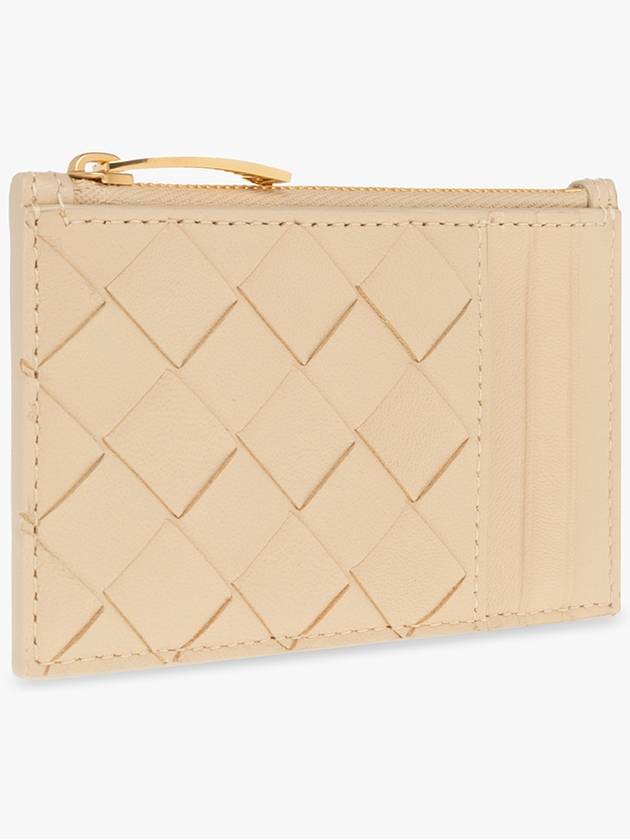 Intrecciato Zipper Card Wallet Beige - BOTTEGA VENETA - BALAAN 5