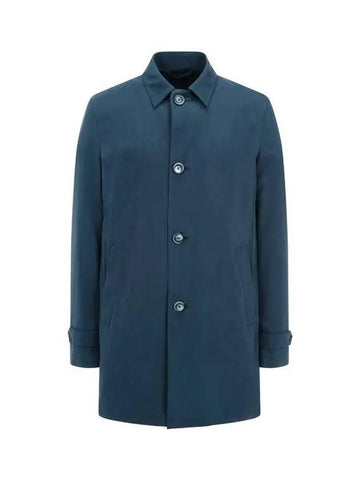 Men's silk collar single coat light navy - HERNO - BALAAN 1