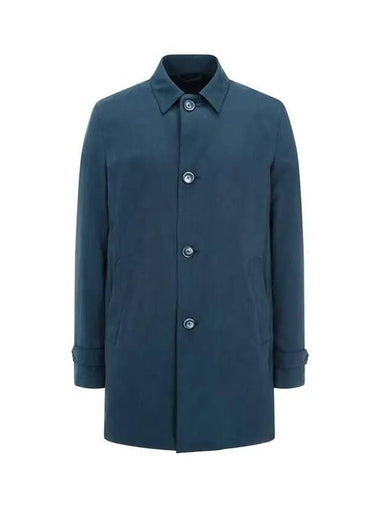 Men s silk collar single coat light navy - HERNO - BALAAN 1