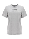 Logo Print Short Sleeve T-Shirt Grey - GANNI - BALAAN 1