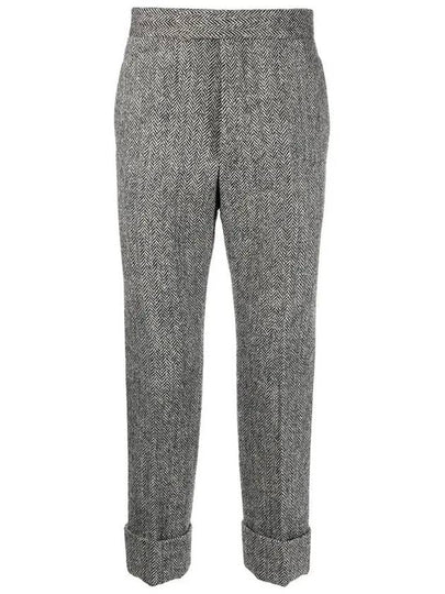 Men's Herringbone Backstrap Straight Pants Grey - THOM BROWNE - BALAAN 2