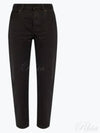 Vanessa Denim Straight Jeans Black - SAINT LAURENT - BALAAN 2