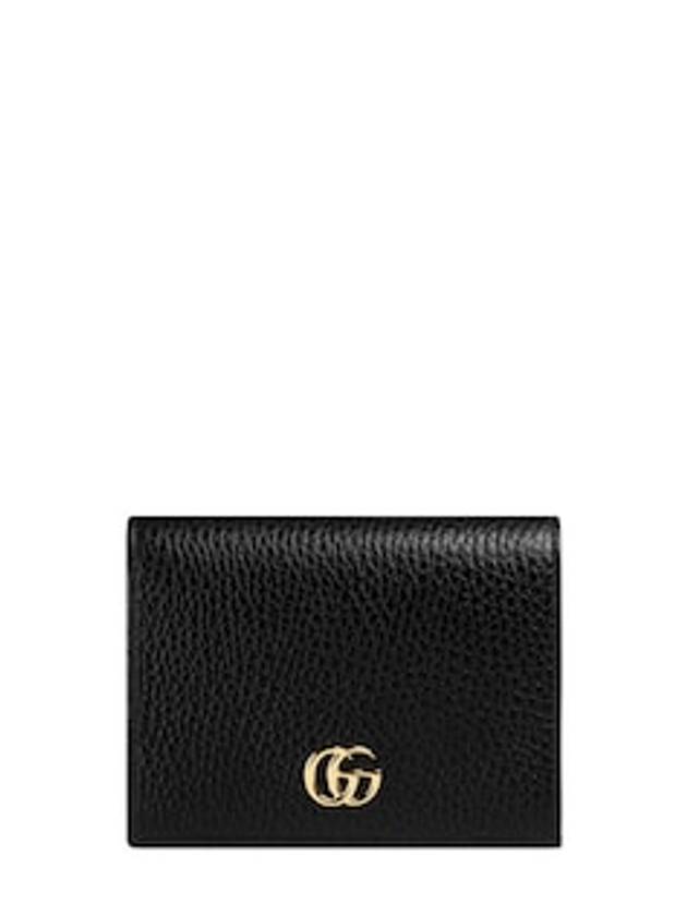 GG Marmont Leather Half Wallet Black - GUCCI - BALAAN 2