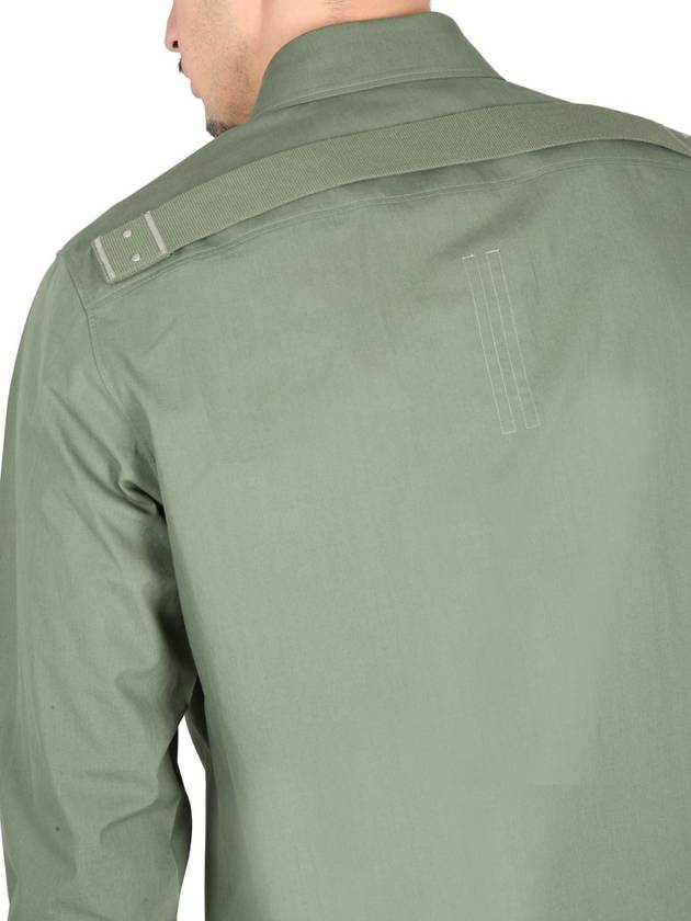 Long Sleeve Shirt RU01C4236 P55 GREEN - RICK OWENS - BALAAN 5