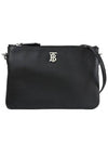 Peyton Leather Clutch Bag Black - BURBERRY - BALAAN 3