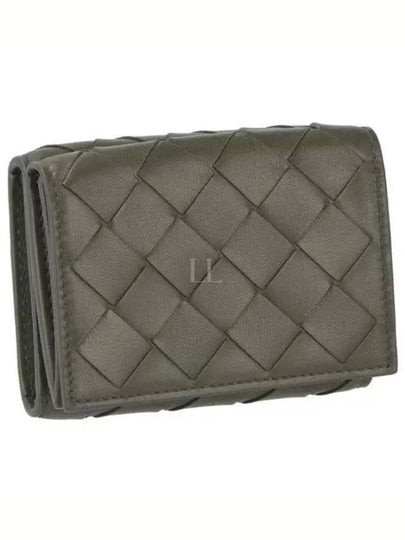 Intrecciato Continental Leather Half Wallet Grey - BOTTEGA VENETA - BALAAN 2