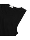 Cassandre Embroidered Logo Wool Sleeveless Black - SAINT LAURENT - BALAAN 6