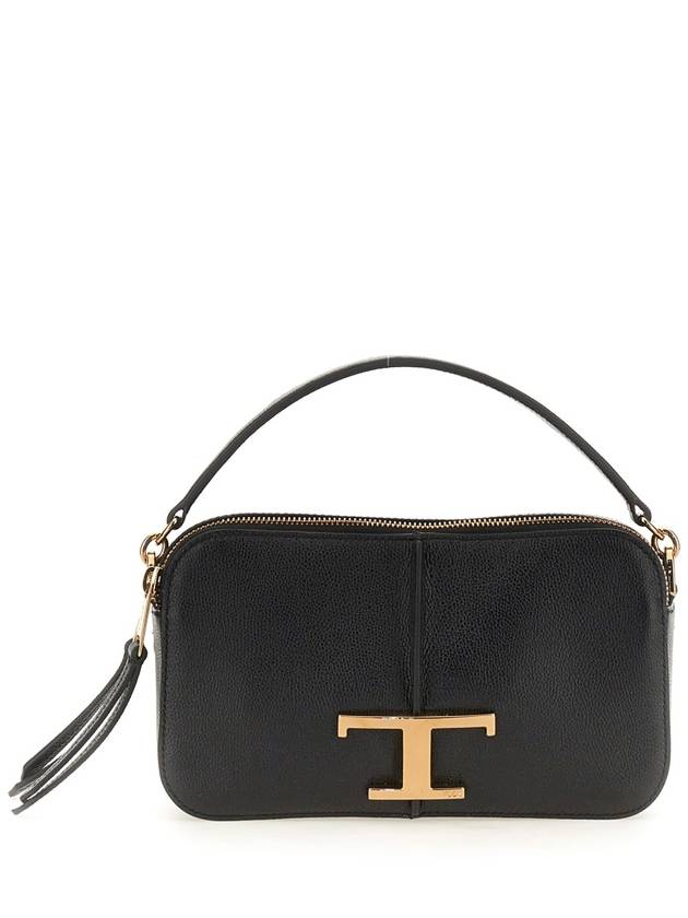 T Timeless Leather Cross Bag Black - TOD'S - BALAAN 2