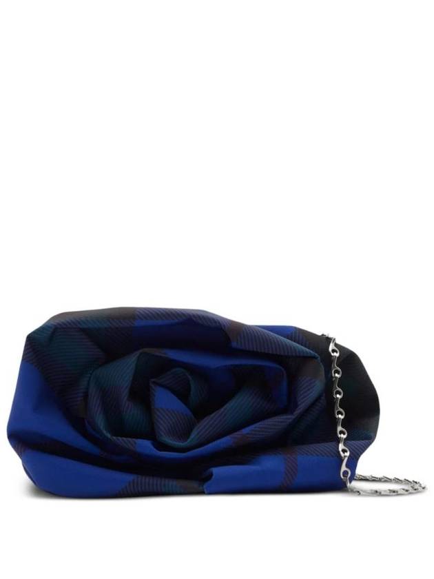 Rose Draped Check Clutch Bag Blue - BURBERRY - BALAAN 1