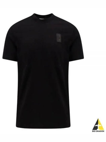 Crewneck Logo Cotton Short Sleeve T-Shirt Black - SALVATORE FERRAGAMO - BALAAN 2