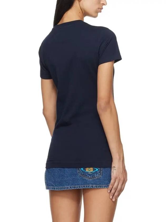 Embroided ORB Peru Short Sleeve T-Shirt Navy - VIVIENNE WESTWOOD - BALAAN 6