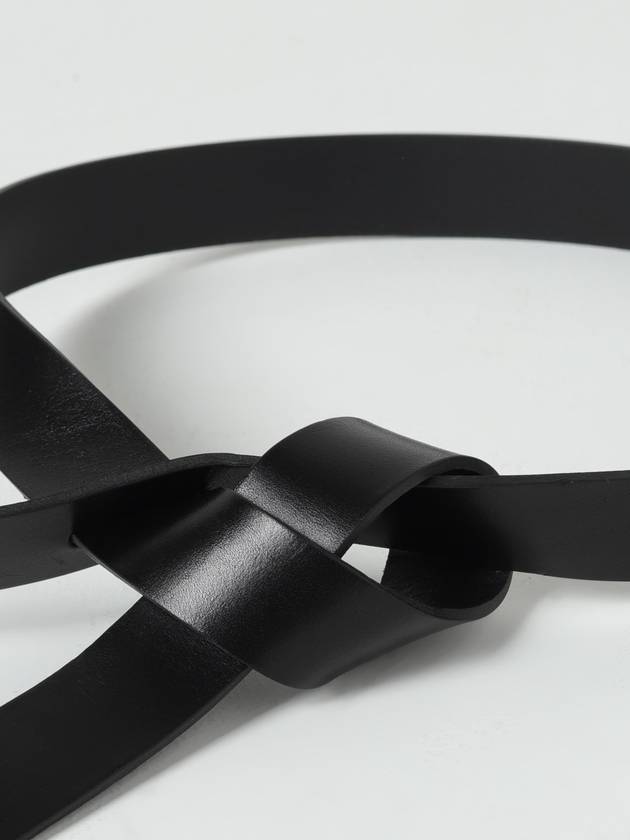 Lecce Knotted Leather Belt Black - ISABEL MARANT - BALAAN 3