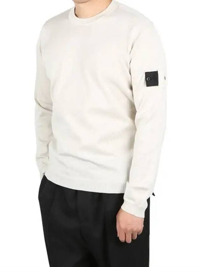 Men's Shadow Lens Wappen Knit Top White - STONE ISLAND - BALAAN 2