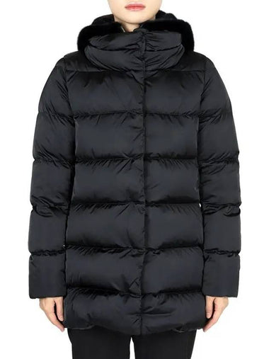 Women s Eschape Satin Down Padded Jacket Black PI001934D 12170Z 9300 - HERNO - BALAAN 1