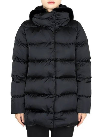 Women s Eschape Satin Down Padded Jacket Black PI001934D 12170Z 9300 - HERNO - BALAAN 2