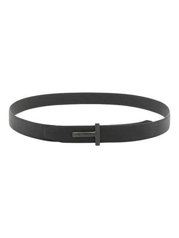 Black Reversible Leather Belt Black - TOM FORD - BALAAN 1