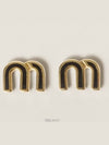 Enameled Metal Earrings Black - MIU MIU - BALAAN 2