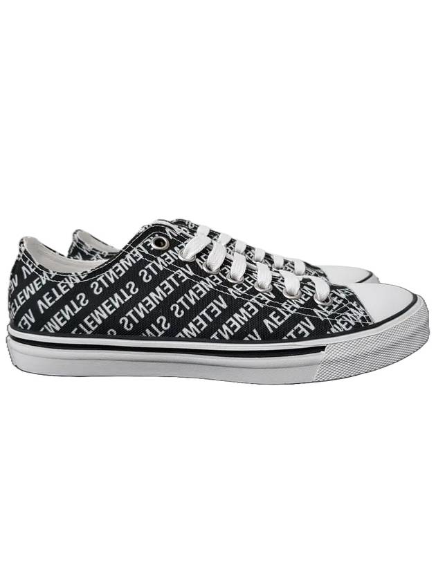 Monogram Patterning Low Top Sneakers White Black - VETEMENTS - BALAAN 2