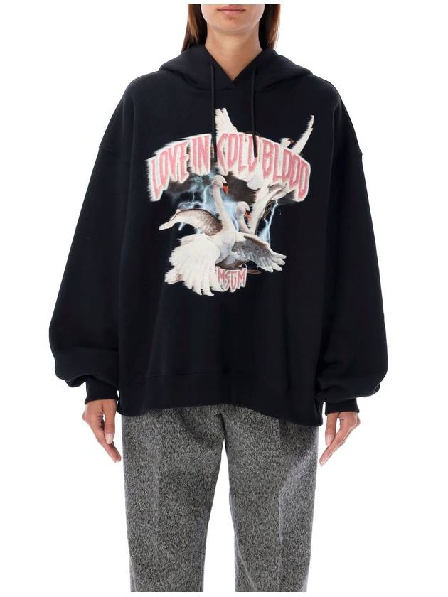 graphic print hooded top black - MSGM - BALAAN 2