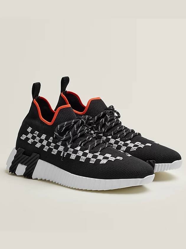 Flex Low Top Sneakers Noir Blanc - HERMES - BALAAN 4