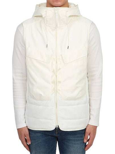 Shell R Mix Goggle Hooded Padded Vest White - CP COMPANY - BALAAN 2