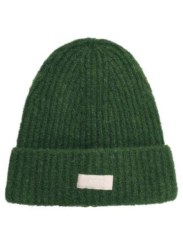 Autry Green Virgin Wool Blend Beanie - AUTRY - BALAAN 1