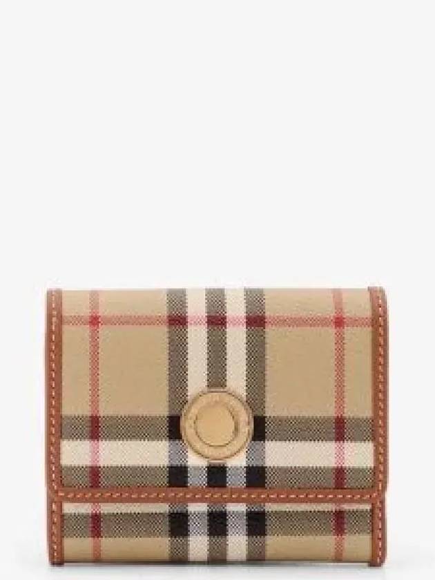 Check Half Wallet Beige - BURBERRY - BALAAN 2