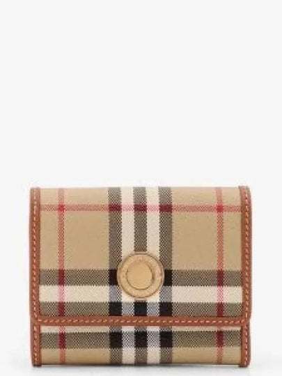 Check Half Wallet Beige - BURBERRY - BALAAN 2