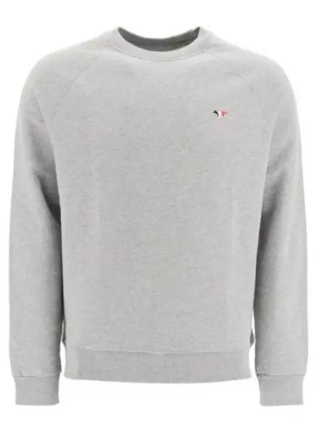 Tricolor Fox Patch Sweatshirt Gray Melange - MAISON KITSUNE - BALAAN 2