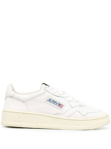 White Leather Sneakers With Logo Autry Woman - AUTRY - BALAAN 1