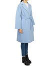 Rovo Wrap Wool Singe Coat Light Blue - MAX MARA - BALAAN 5