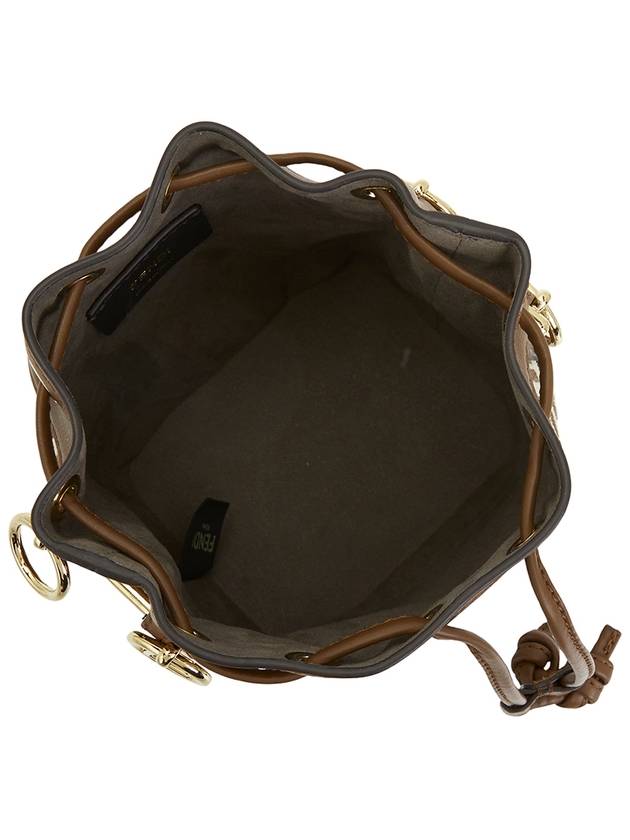 Mon Tresor FF Motif Bucket Bag Brown - FENDI - BALAAN 6