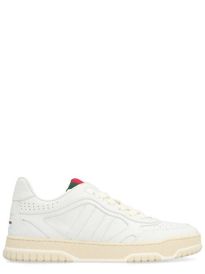 Re Web Leather Low Top Sneakers White - GUCCI - BALAAN 2