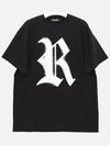 Oversized Fit Cotton Short Sleeve T-Shirt Black - RAF SIMONS - BALAAN 4