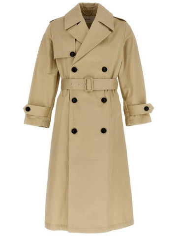 Belted Trench Coat Vanilla - AMI - BALAAN 1