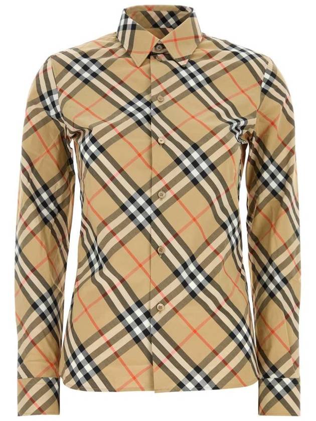 Check Pattern Shirt Beige - BURBERRY - BALAAN 2